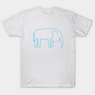 Blue elephant. T-Shirt